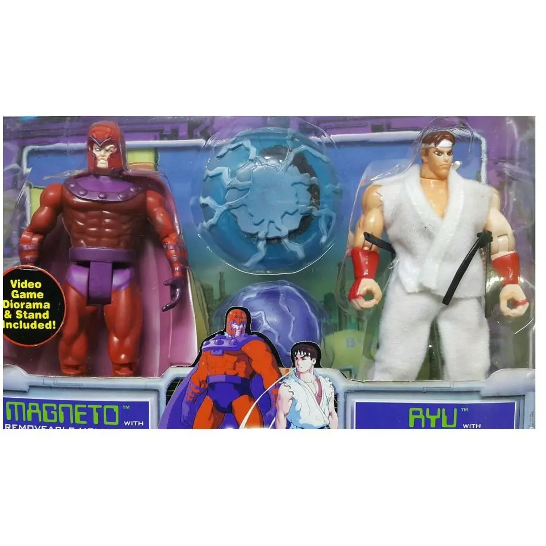 Toy Biz 49119 變種特攻 磁力王 對 街頭霸王 隆 Capcom Video Game Super Stars X-Men Magneto Vs Street Fighter Ryu (Buy-Spk) 存 2