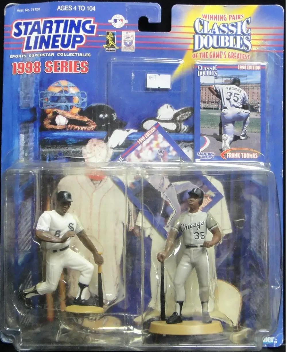 Kenner Major League Genuine Merchandise Mlp Players Choice Copperstown Collection Starting Lineup Sports Superstar Collectibles 1998 Series Winning Pairs Classic Doubles Of The Game's Greatest Chicage White Sox 8 Albert Belle 35 Frank Thomas (Buy-71519) 1