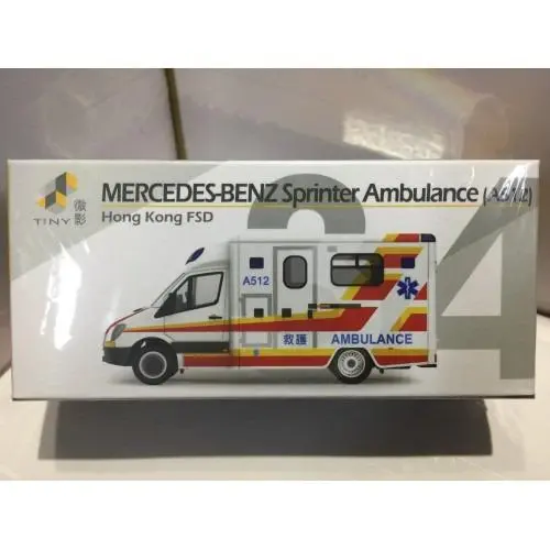 Toyeast Tiny City 34 Die-Cast Model Car Mercedes-Benz Sprinter Ambulance Hong Kong Fsd A512 Atc64412 14010 (C920-164) 1