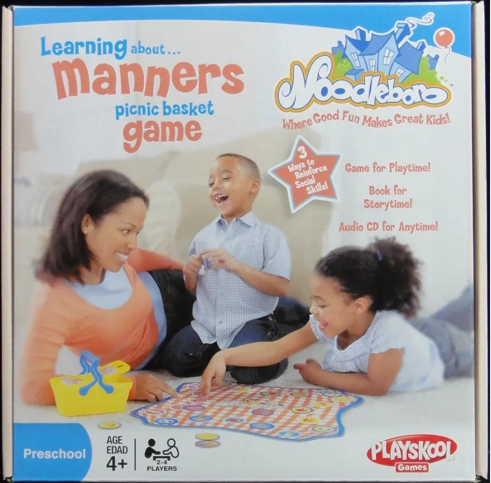 Hasbro Playskool Games Noodleboro Where Good Fun Makes Great Kids Learning About Manners Picnic Basket Game 30298 (Pa-0) 1