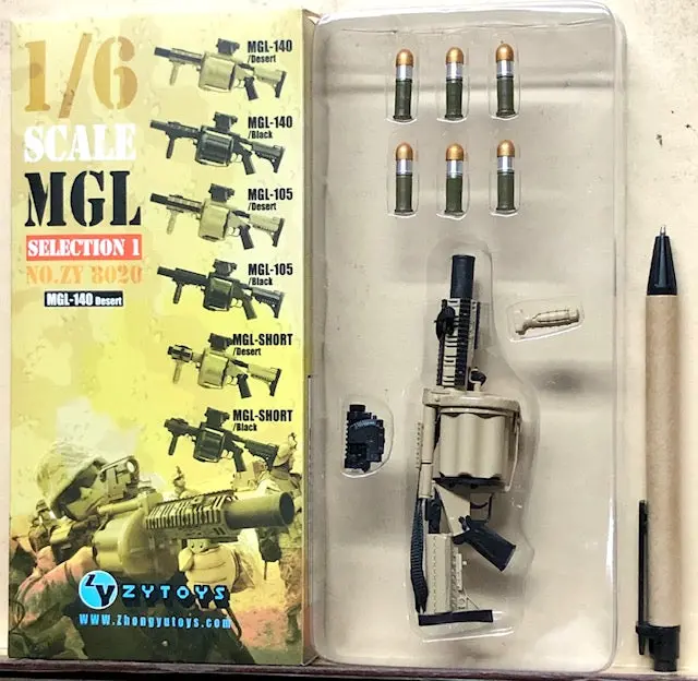 1/6 Zytoys Mgl Selection 1 No. Zy8020 Toy Short Gun Mgl-140 Desert 12‘ 軍人公仔用 現代槍械 武器 沙色 (Piu-125 店) 1