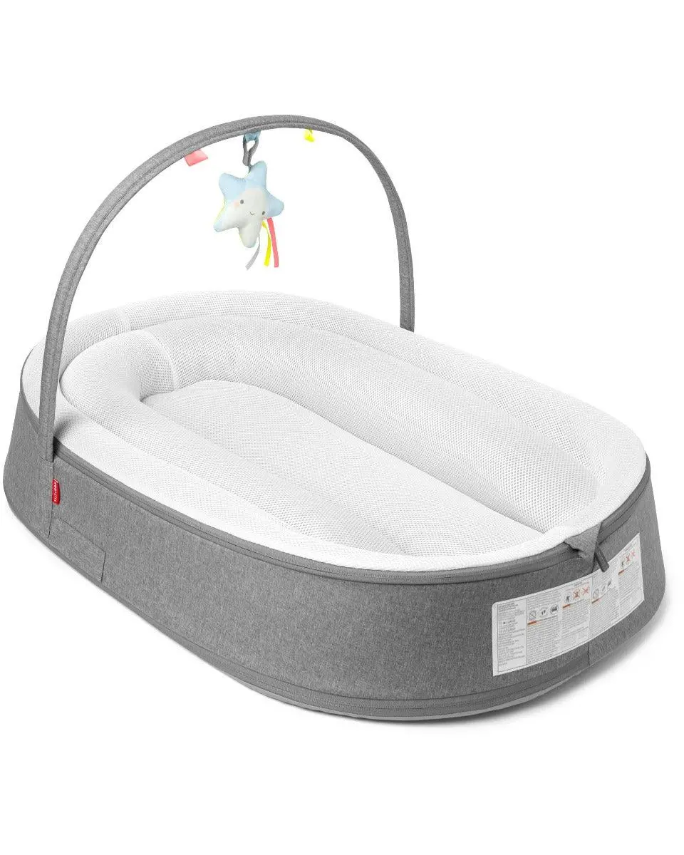 Skip Hop Sweet Retreat 2-Stage Baby Lounger Grey - Travel Gear For Ages 0-1 Years 1
