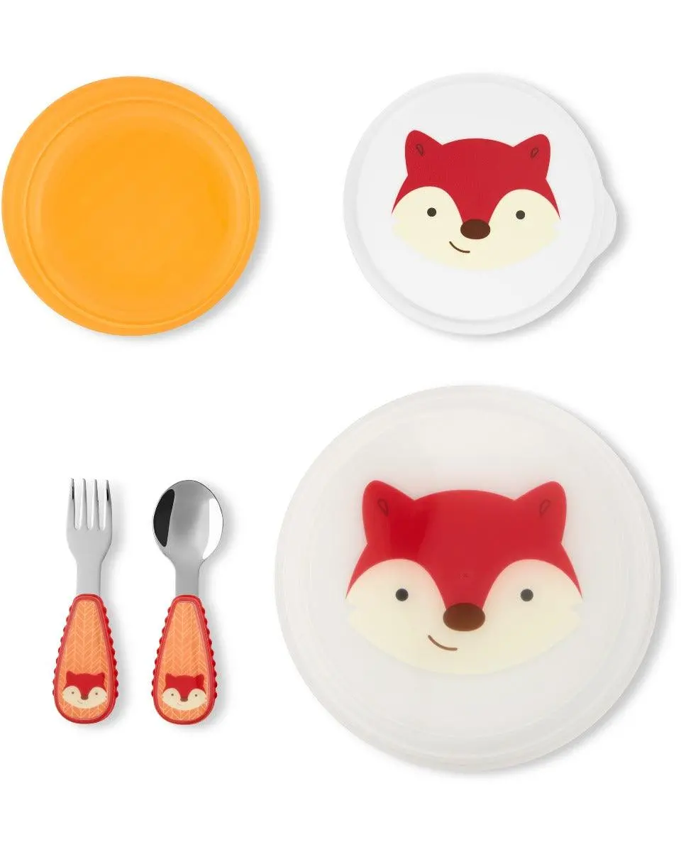 Skip Hop Zoo Table Ready Mealtime Set Fox - Weaning Accessory For Ages 0-4 Years 1
