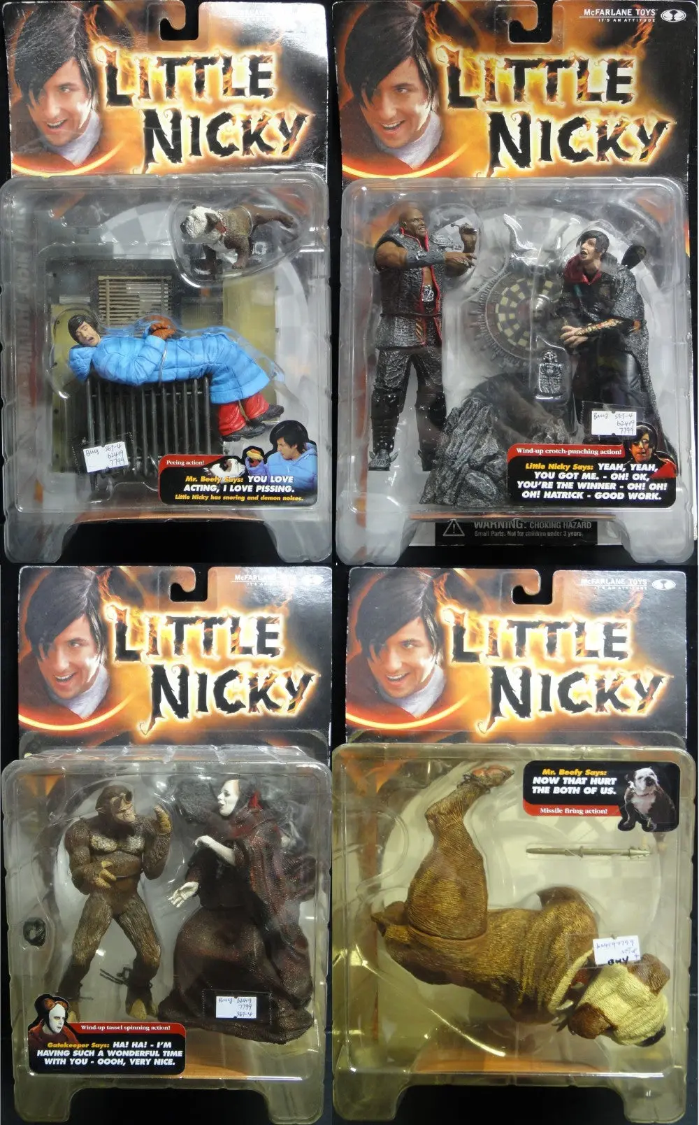 麥法蘭 魔界小小強 阿當桑迪拿 Mcfarlane Little Nicky Little Nicky Sleeping Mr Beefy Cassius Dartboard Gatekeeper Gary The Monster Feature Film Figures (Buy) B24197799 1