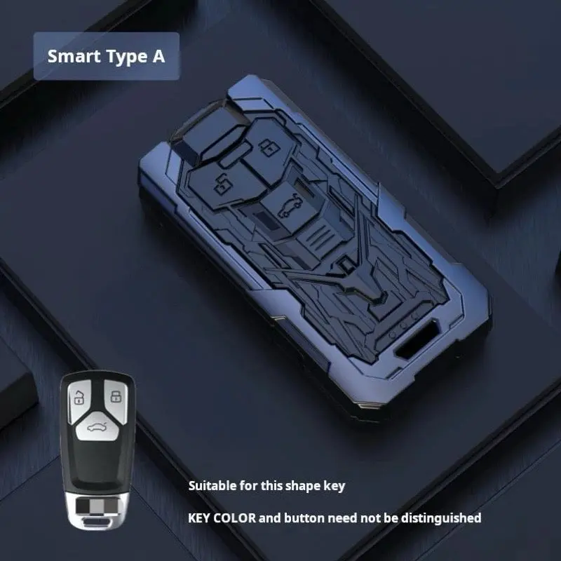 Audi Zinc Alloy Key Remote Cover With Two Keychains 1