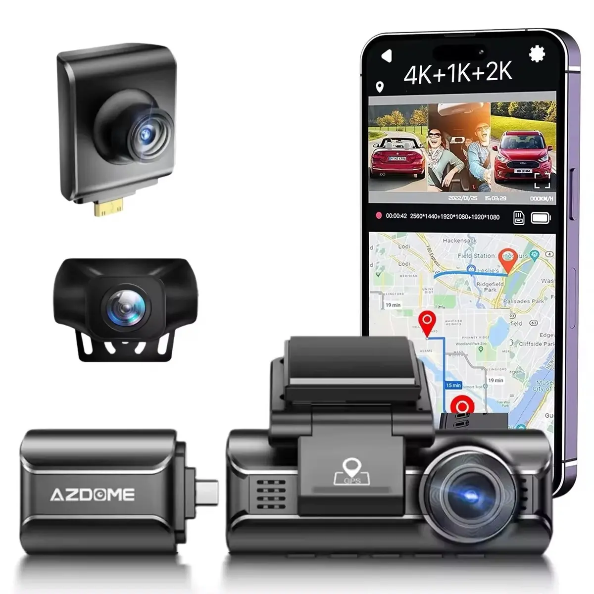 Azdome M550 Max 3Ch 4K Dash Cam With 3.19" Screen 1