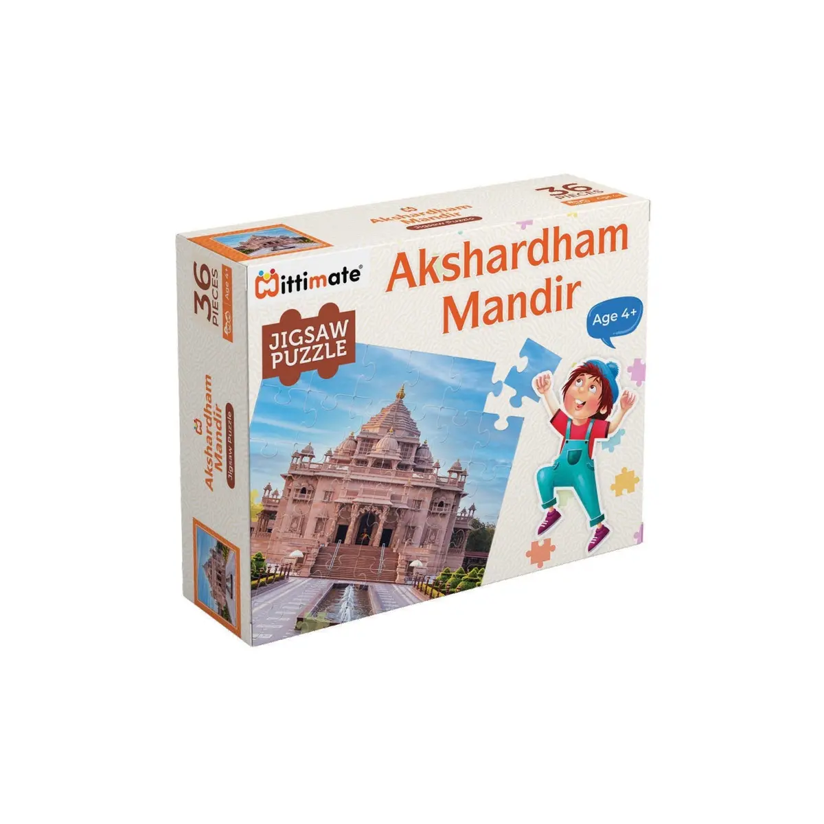 Mittimate Akshardham Mandir Jigsaw Puzzle – 36-Piece Cardboard Puzzle For Kids (Ages 4-6) | Fun, Learning & Perfect Birthday Gift 1