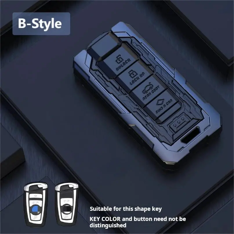 Bmw Zinc Alloy Key Remote Cover With Two Keychains 1