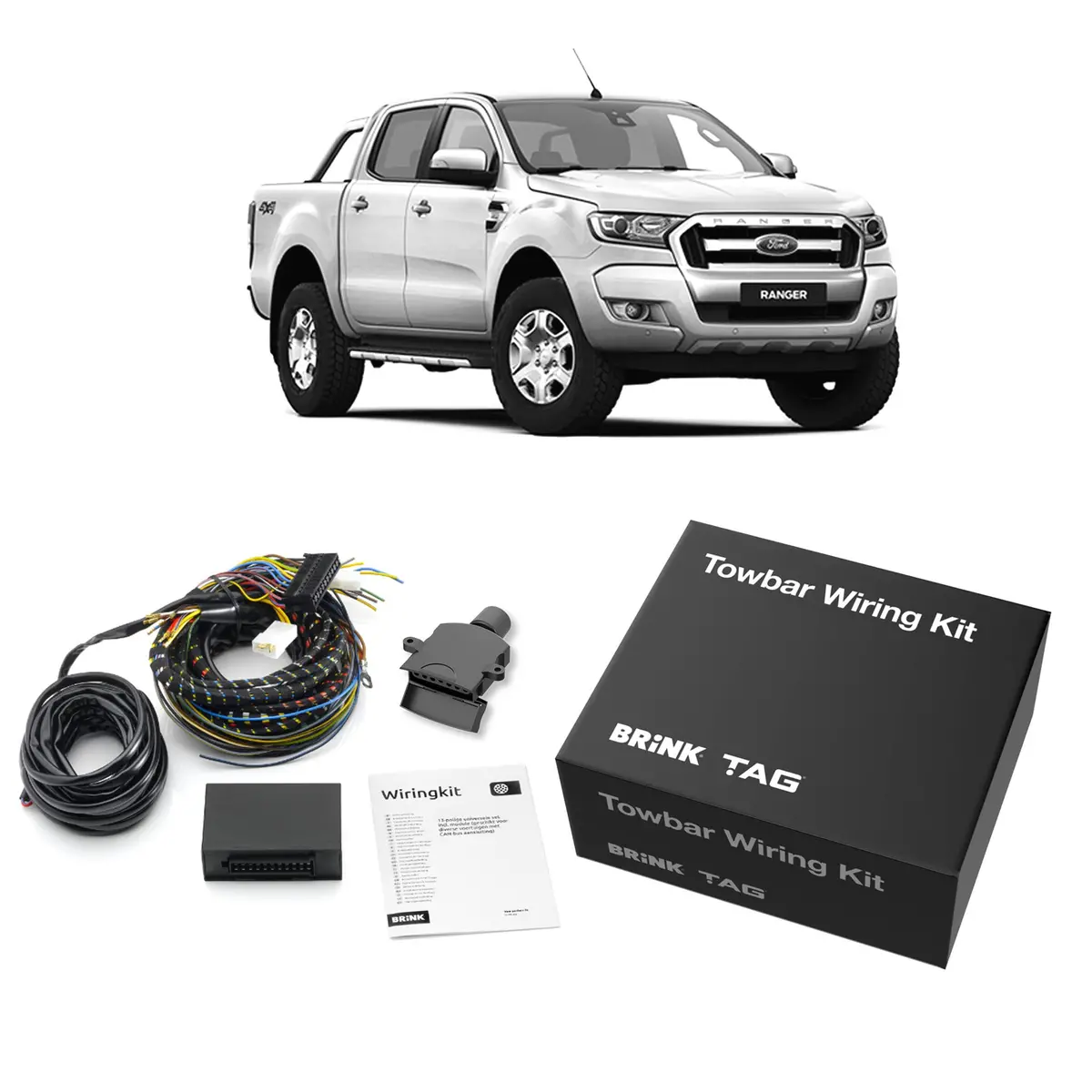 Brink Tag Direct Fit Wiring Harness For Ford Ranger (03/2014 - 07/2015) 1