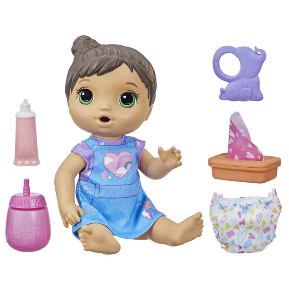 Baby Alive 12 Inch Change Play Brown Hair Doll, Drinks And Wets Doll For Kids Ages 3+ 1