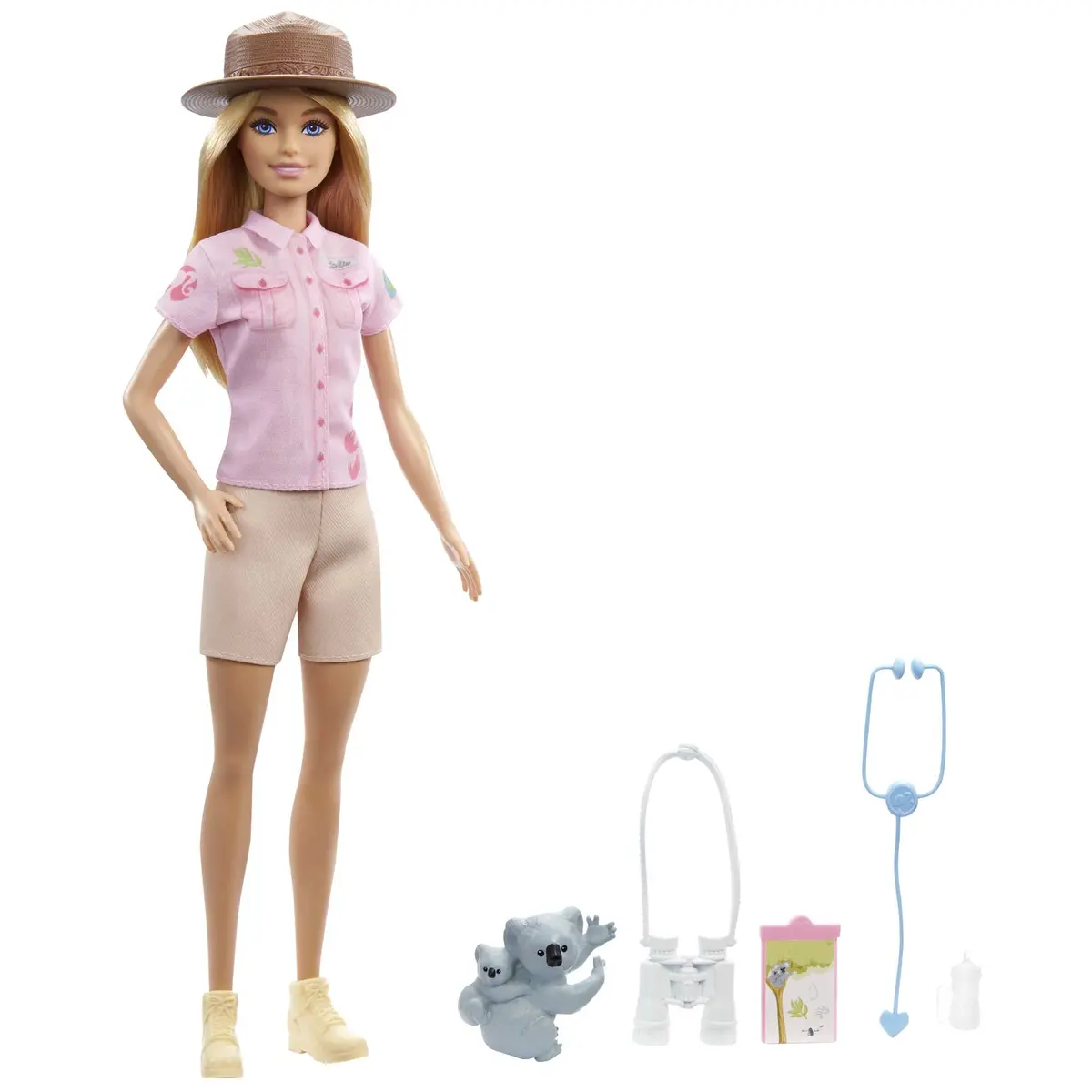 Barbie Zoologist Doll, Stethoscope, Binoculars, Clipboard & More, Ages 3 & Up 1