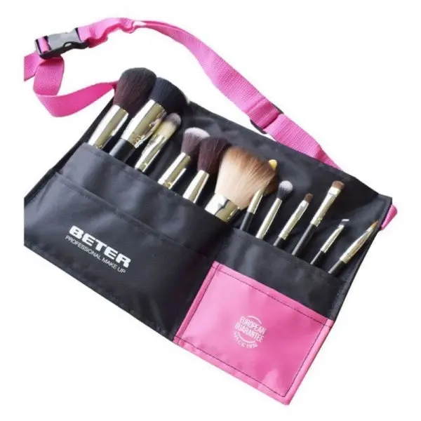 Make-Up Brush Set "Miset" Made Of Wood With Transport Bag - Elegant Make-Up 1
