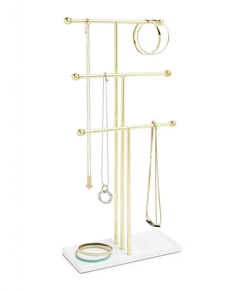 Jewelery Stand "Trigem" For Necklaces - Jewelery Tree With Storage Space 1