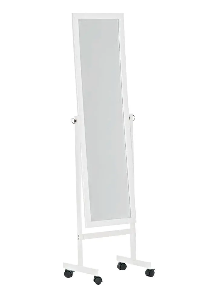 Mirror "Yolanda" Made Of Wood With Wheels - Standing Mirror In Antique Colors 3