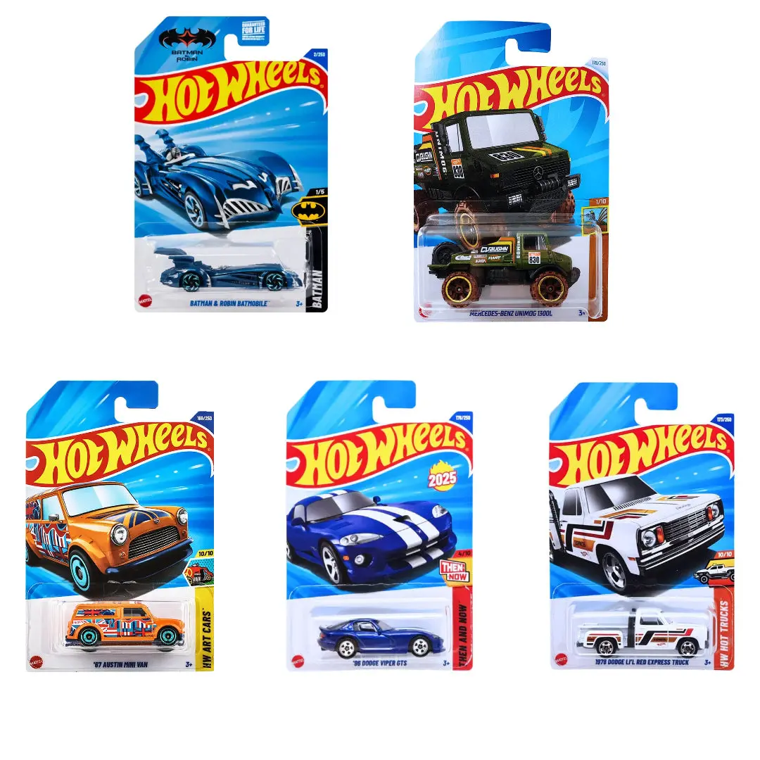 Hot Wheels Basic Car J Case 2025 Wave Three Pack Of 5 Mainlines For Collectors 1