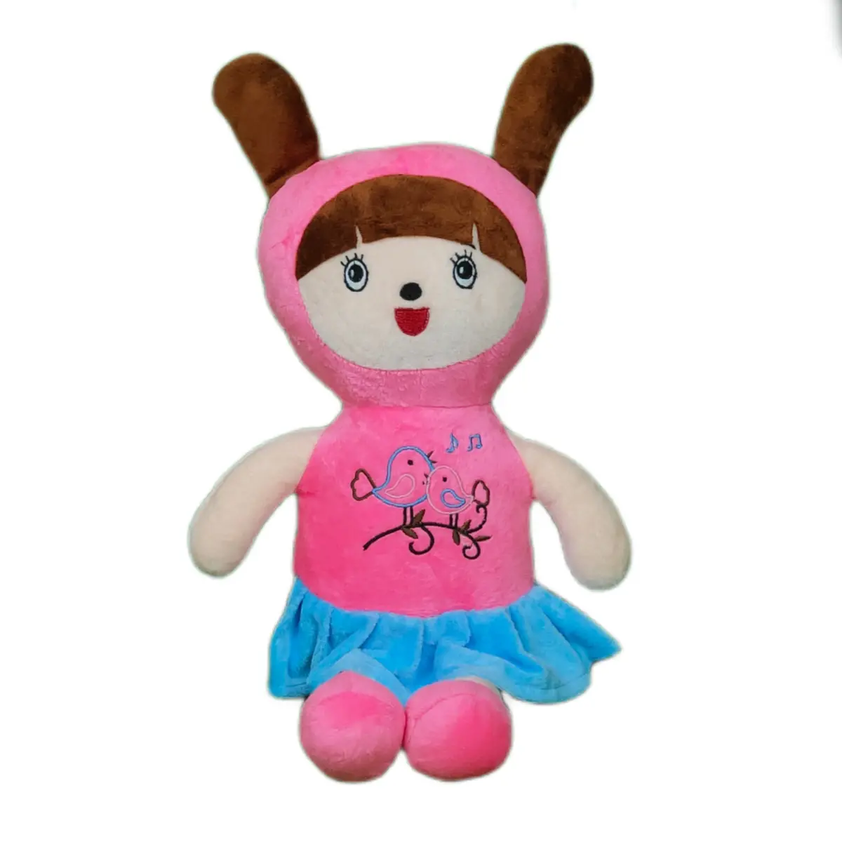 Play Hour Coco Rag Doll Plush Soft Toy Wearing Pink Frock For Ages 3 Years And Up, 45Cm 1