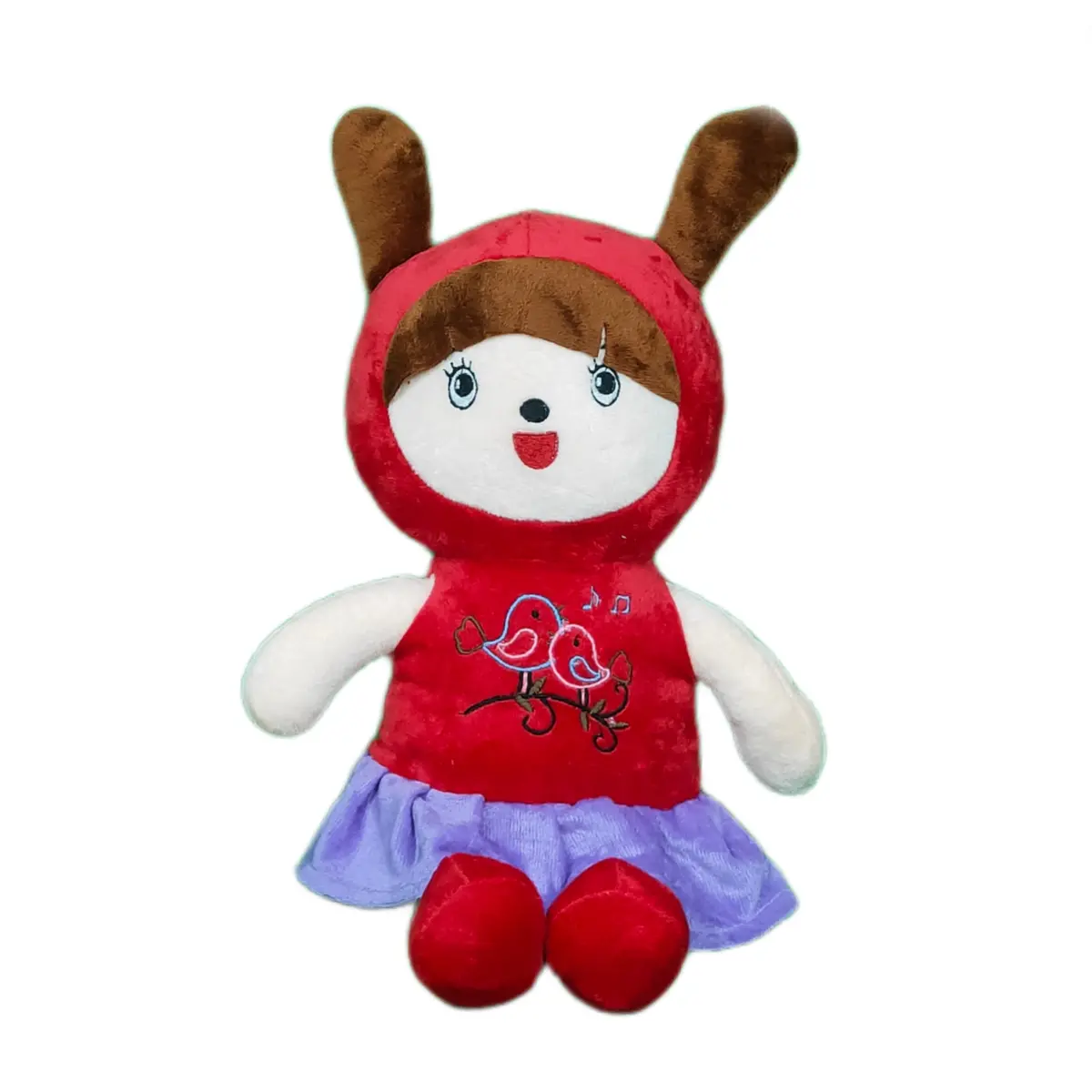 Play Hour Coco Rag Doll Plush Soft Toy Wearing Red Frock For Ages 3 Years And Up, 45Cm 1