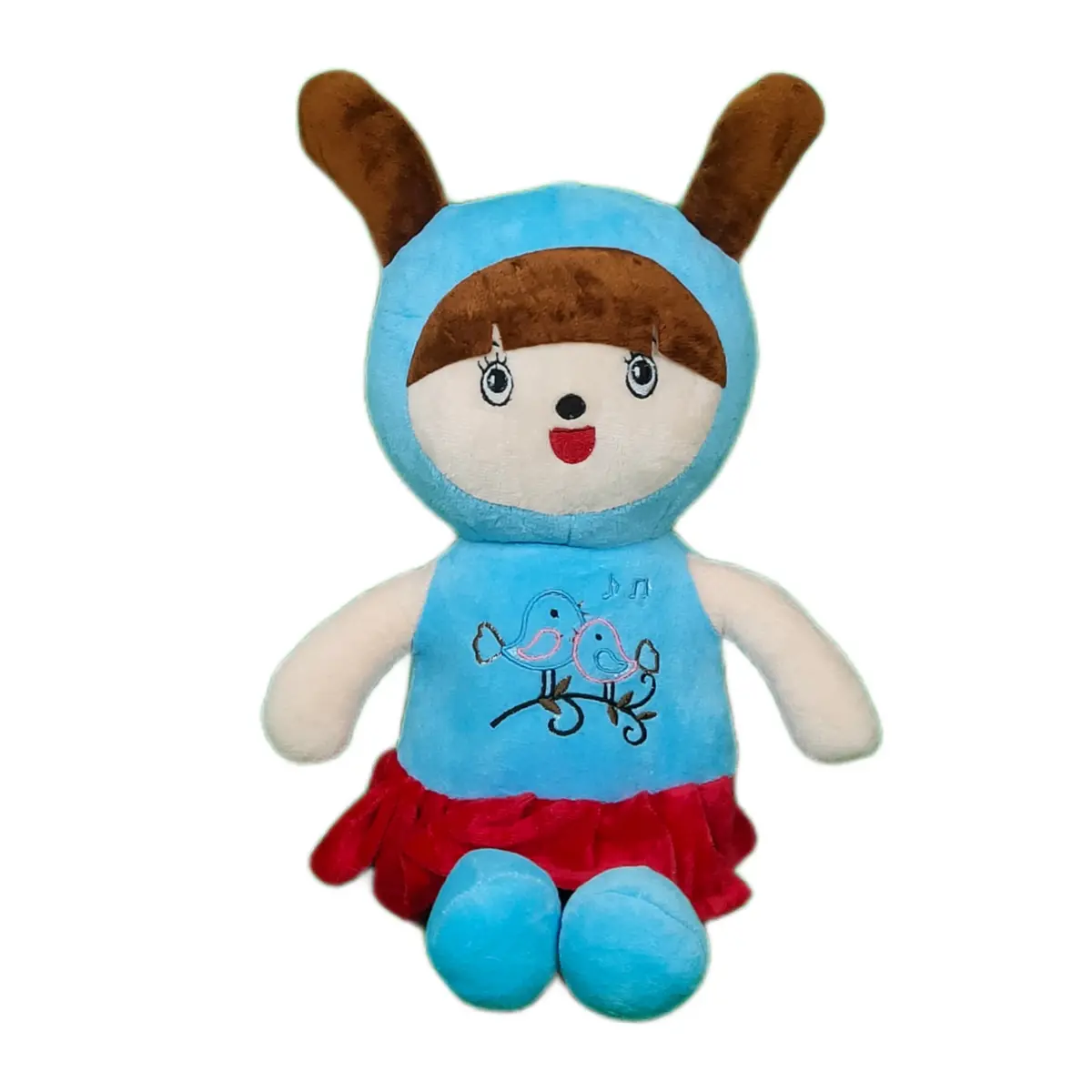 Play Hour Coco Rag Doll Plush Soft Toy Wearing Sky Frock For Ages 3 Years And Up, 45Cm 1