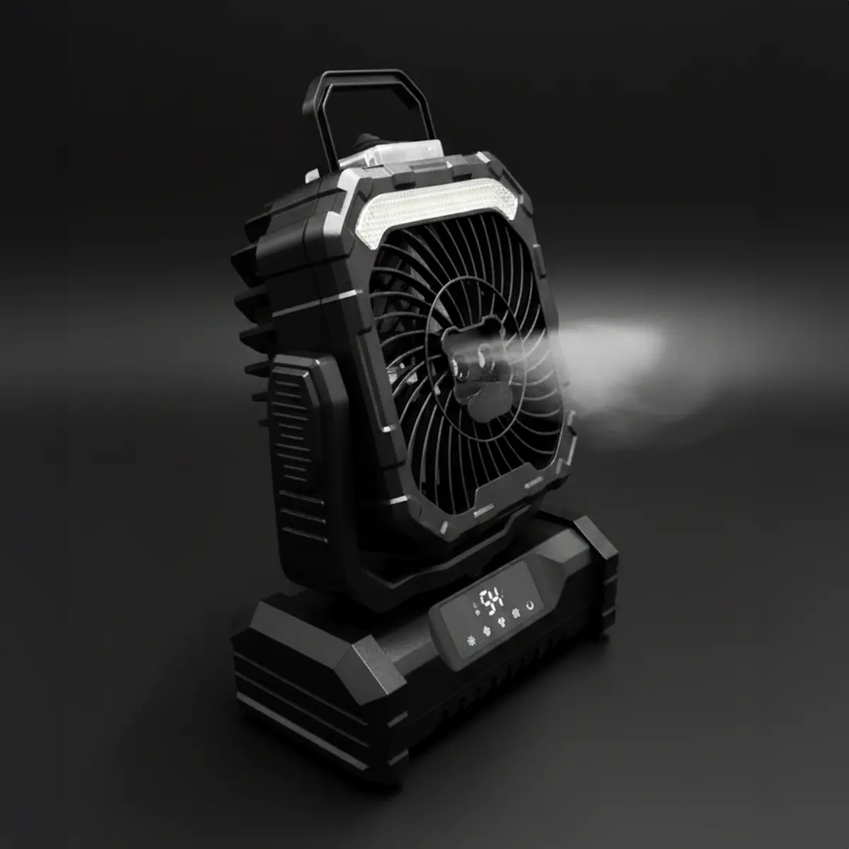 Misting Fan Camping Fan  | 20,000 Mah | Remote Control | 5 Speed Fan | 90° Rotating | Built-In Led Lantern 1