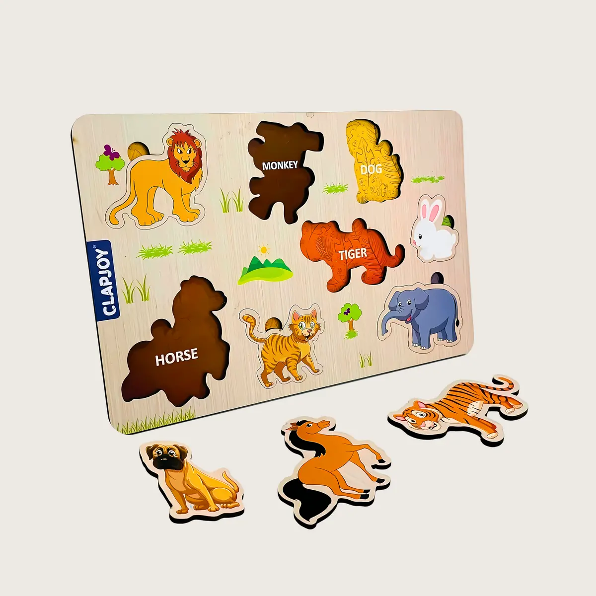 Clapjoy Wooden Learning Educational Board For Kids, Puzzle Toys For 2 Years Old Boys & Girls (Combo Of 4) 1