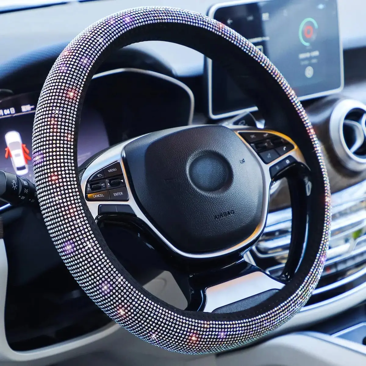Crystal Rhinestone Steering Wheel Cover 1