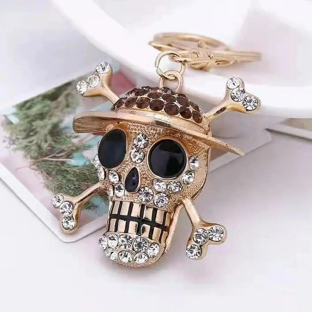 Crystal Skull Hat Keychain 1