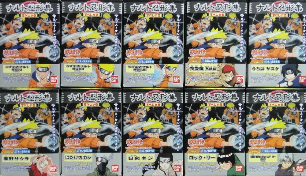 萬代 火影忍者 忍形集 渦卷鳴門 我愛羅 內輪佐助 春野櫻 畑鹿驚 日向螺旋 李洛克 藥師兜 盒蛋 Bandai Naruto Special Ninja Collection Uzumaki Naruto Gaara Uchiha Sasuke Haruno Sakura Hatake Kakashi Hyuga Neji Rock Lee Yakushi Kabuto (Csw-121020) 1135206887 1