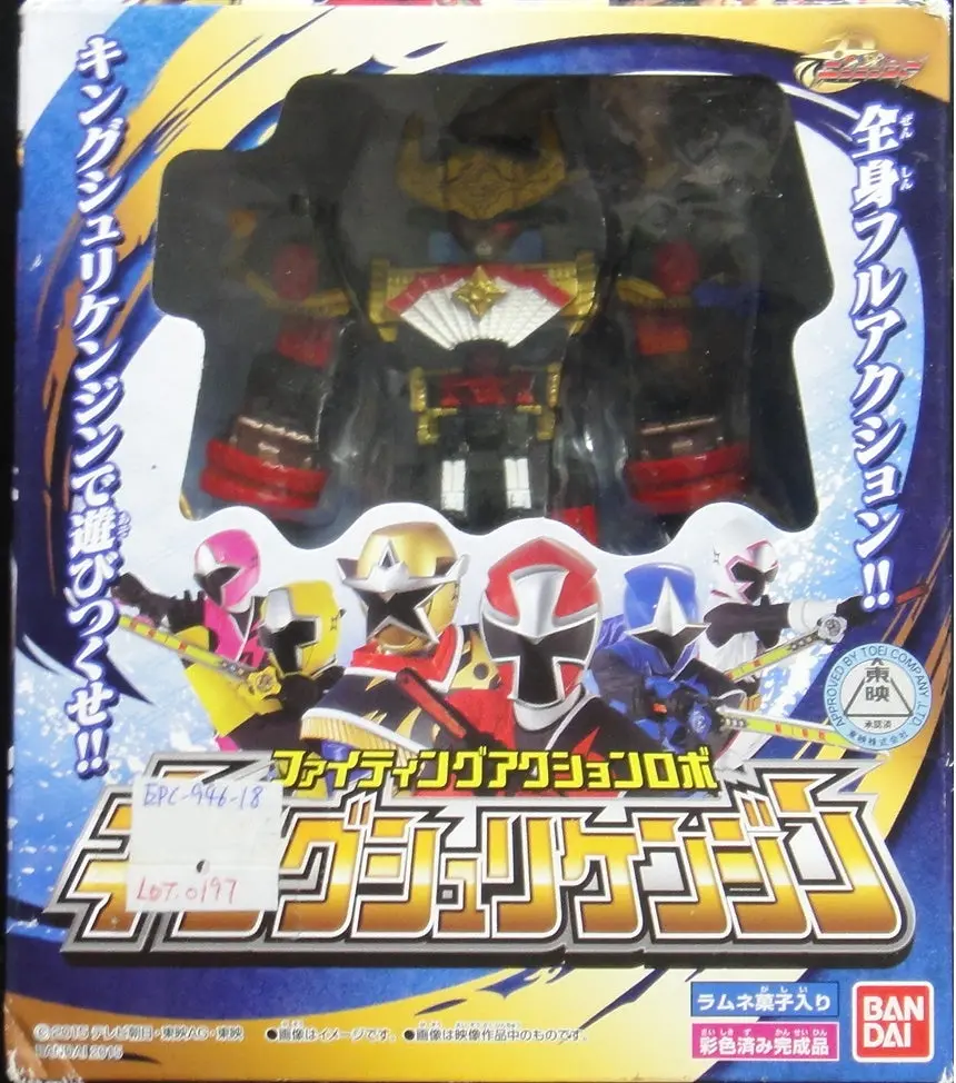 萬代 手裏劍戰隊忍忍者 王手裏劍神 食玩 Bandai Shokugan Shuriken Sentai Ninninger Fighting Action Robo King Shurikenjin 95259 (Epc-946-18) (Epc-641-27) 1140875854 1
