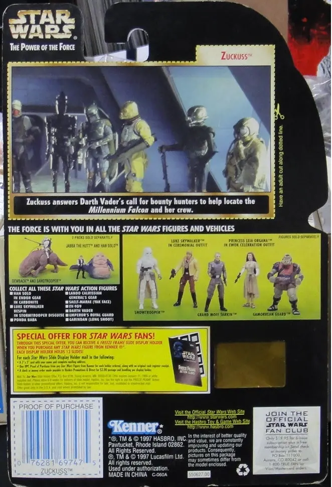 Kenner 星球大戰 Star Wars Power Of The Force Zuckuss With Heavy Assault Blaster Rifle Action Figure (Pa#0-69747) 2