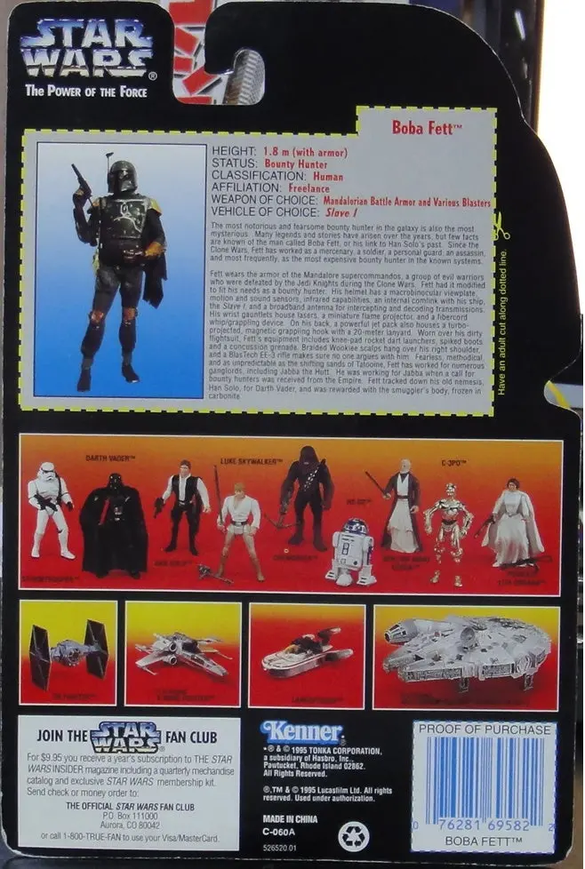 Kenner 星球大戰 賞金獵人 Star Wars Power Of The Force Boba Fett With Sawed-Off Blaster Rifle And Jet Pack 69582 (Pa#0) 2