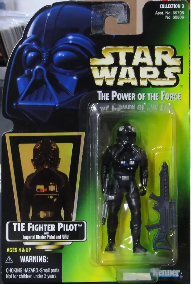Kenner 星球大戰 金貼 Star Wars Power Of The Force Tie Fighter Pilot With Imperial Blaster Pistol And Rifle 69806 (Pa#0) 1
