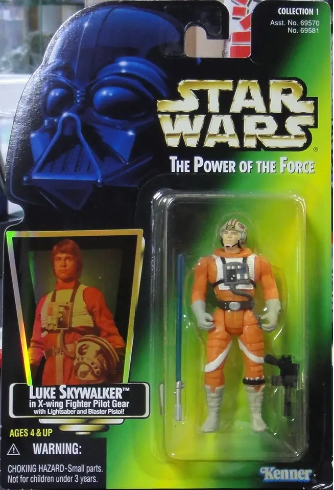 Kenner 星球大戰 Star Wars Power Of The Force Luke Skywalker In X-Wing Fighter Pilot Gear With Lightsaber And Blaster Pistol 69581 (Pa#0) 1