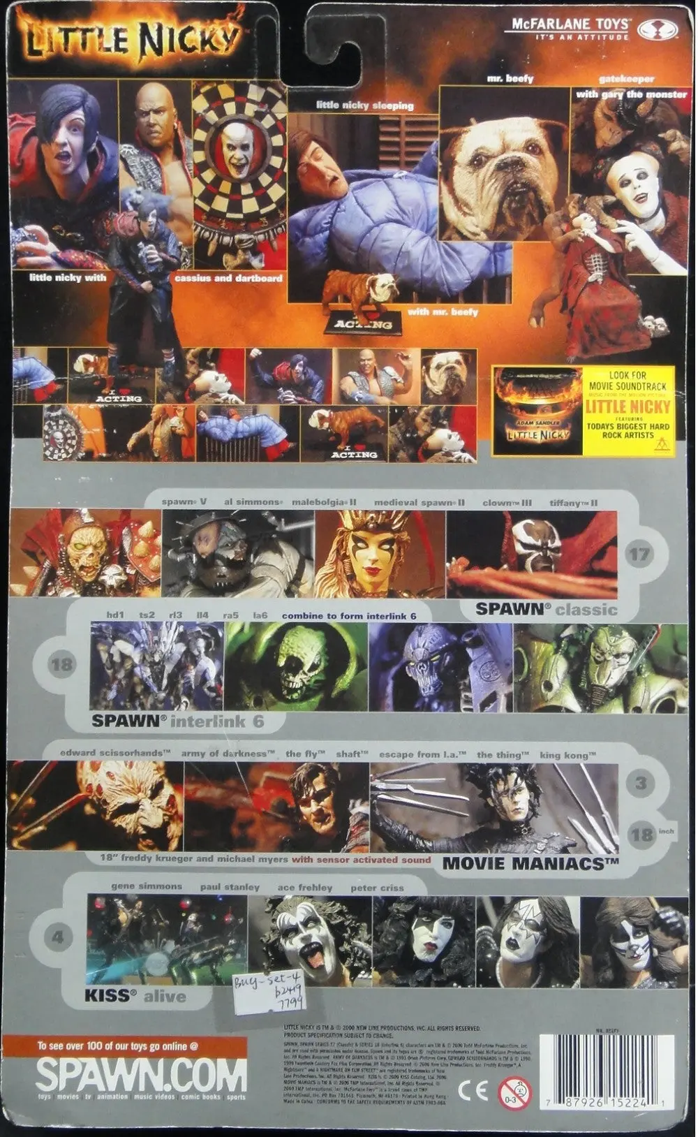 麥法蘭 魔界小小強 阿當桑迪拿 Mcfarlane Little Nicky Little Nicky Sleeping Mr Beefy Cassius Dartboard Gatekeeper Gary The Monster Feature Film Figures (Buy) B24197799 2