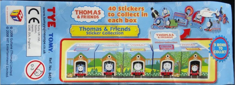 Tomy Yujin Europe Tye Hit Entertainment 湯馬仕小火車 貼紙珍藏 Thomas &Amp; Friends Sticker Collection Thomas Edward Henry Gordon James (Pa-0/Mac-8451) 1
