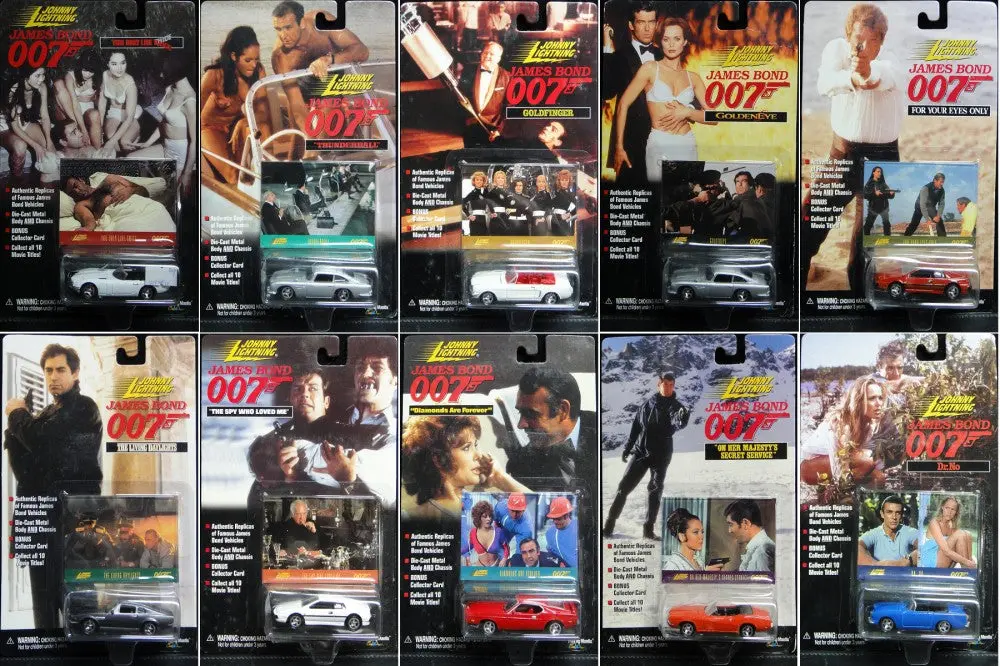 Johnny Lightning 占士邦 007 座駕系列 鐵金剛勇破神秘島 Sunbeam Tiger 鐵金剛大戰金手指 福特野馬 鐵金剛勇戰魔鬼黨 雅士頓馬田db5 鐵金剛勇破火箭嶺 豐田2000gt 鐵金剛勇破雪山堡 水星美洲獅 鐵金剛勇破鑽石黨 福特野馬 鐵金剛勇破海底城 蓮花esprit 鐵金剛勇破海龍幫 蓮花esprit 鐵金剛大戰特務飛龍 雅士頓馬田v8 Vantage 新鐵金剛之金眼睛 雅士頓馬田db5 (Buy-26100) 1