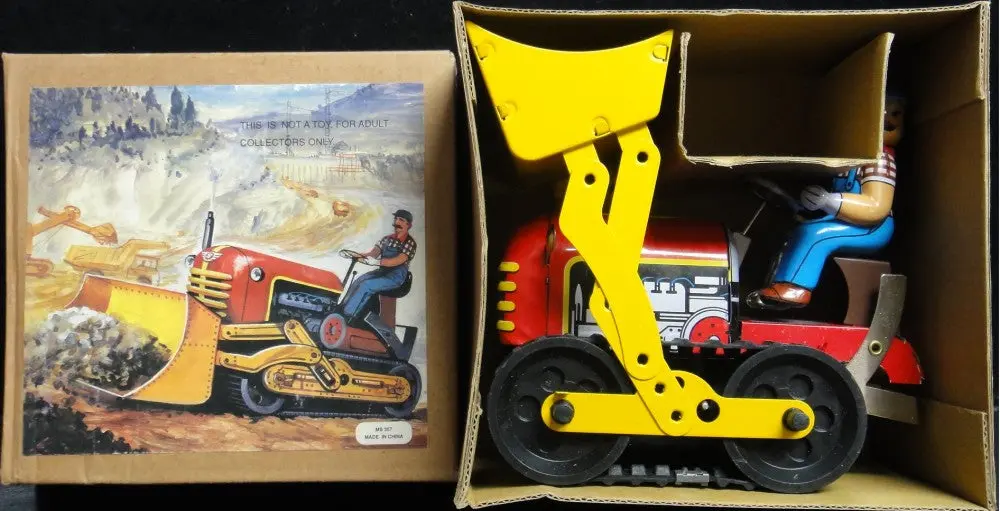鐵皮上鍊工程車系列 推土機 剷泥車 Tin Toys Ms357 Wind-Up Action Collection Classic Bulldozer B32257470 店 1
