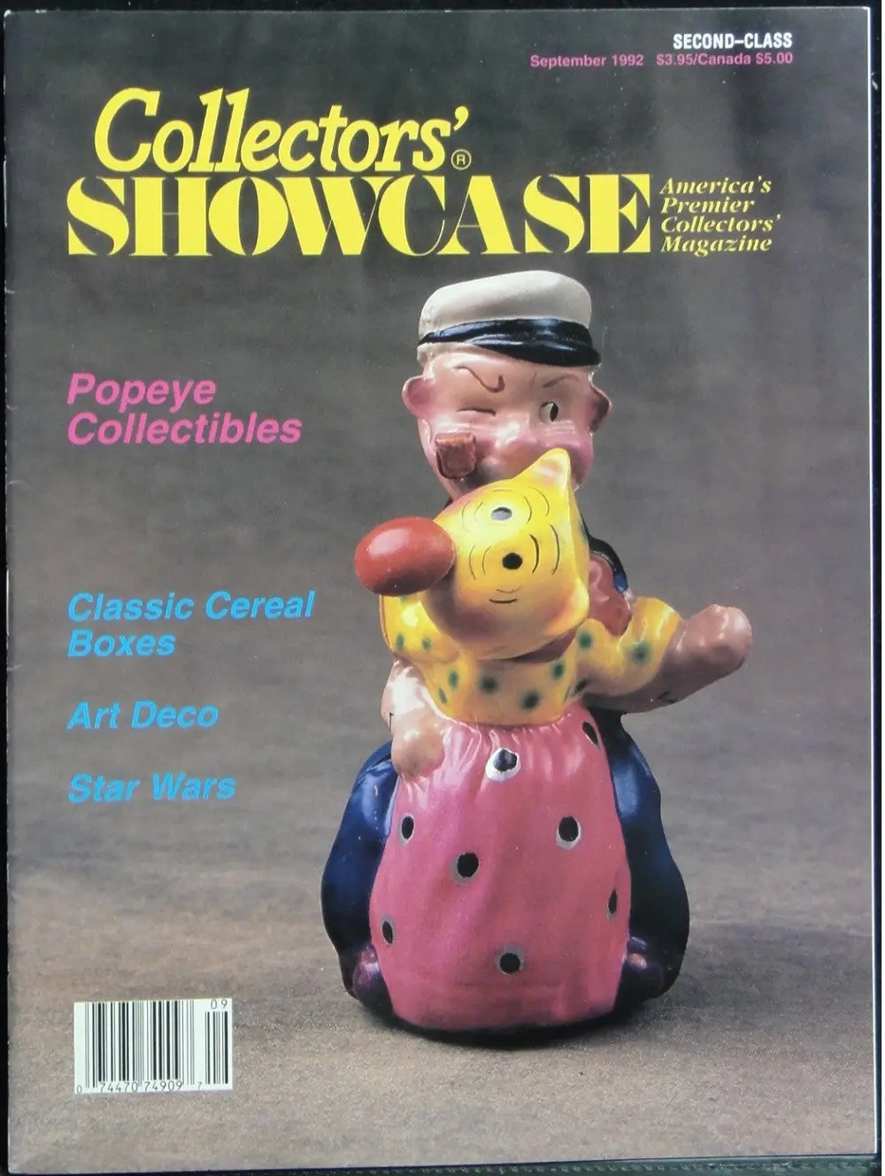 Collectors' Showcase America's Premier Collectors' Magazine 大力水手收藏品 經典穀物包裝盒 藝術裝飾 星球大戰 Popeye Collectibles Classic Cereal Boxes Art Deco Star Wars 74909 1116850677 1