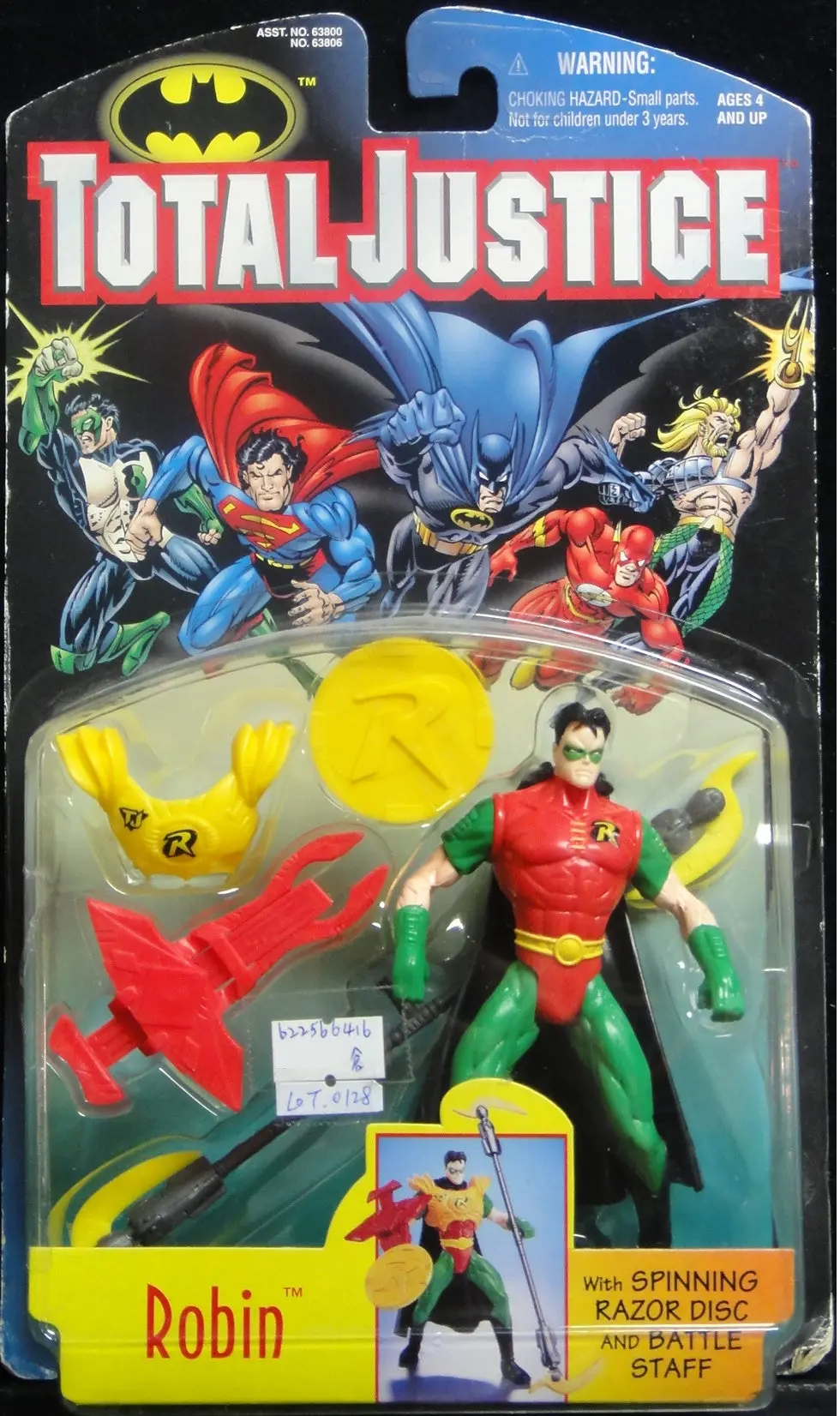 Kenner 蝙蝠俠 羅賓 Batman Total Justice Robin With Spinning Razor Disc And Battle Staff 63806 (倉) B22566416 1