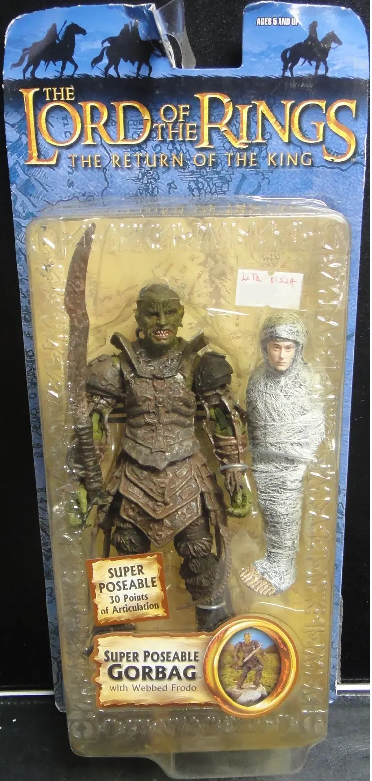 Toy Biz 魔戒三部曲 王者再臨 哥巴葛 佛羅多 斯蒂芬烏雷 伊力查活 The Lord Of The Rings The Return Of The King Super Poseable Gorbag With Webbed Frodo Elijah Wood (Lotr-81524) 1