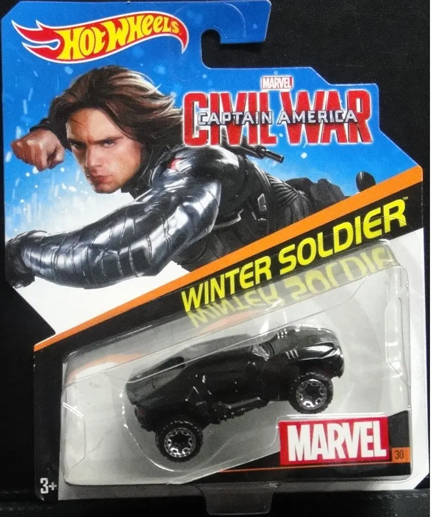 美泰 風火輪 美國隊長3 英雄內戰 寒冬戰士 越野車 Mattel Hot Wheels Marvel Captain America Civil War Winter Soldier Off-Roader Djj52 (Piu/Kw268f-18) 1