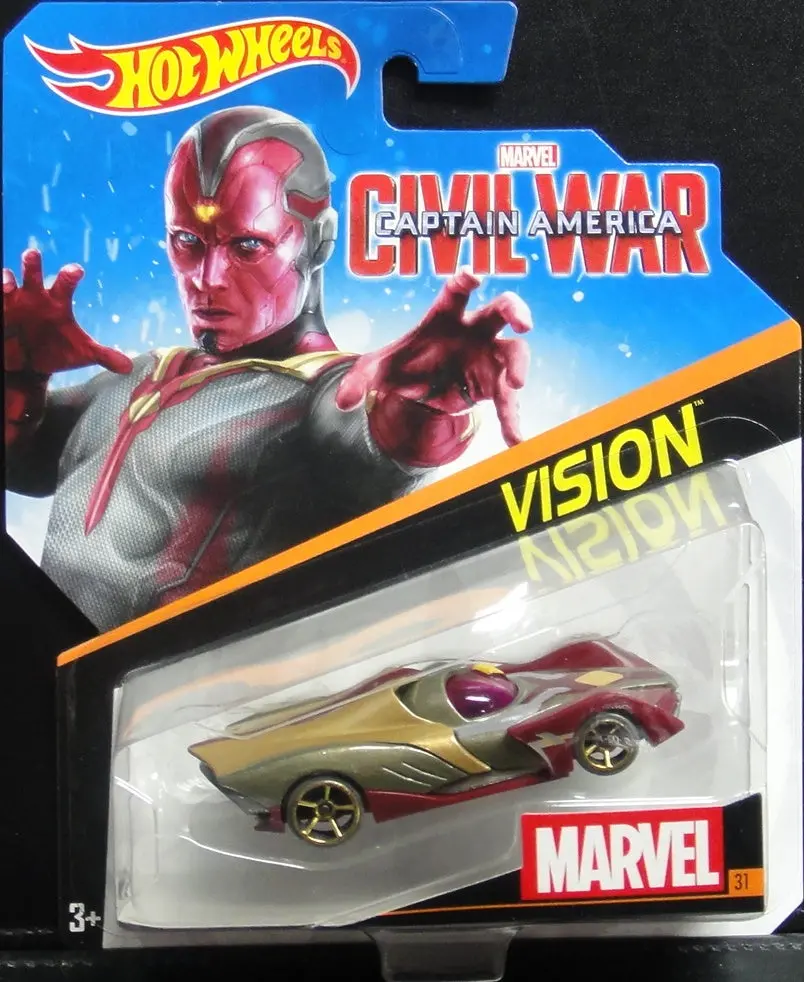 美泰 風火輪 美國隊長3 英雄內戰 幻視 超級跑車 Mattel Hot Wheels Marvel Captain America Civil War Vision Supercar Djj56 (Piu/Kw268e-18) 1