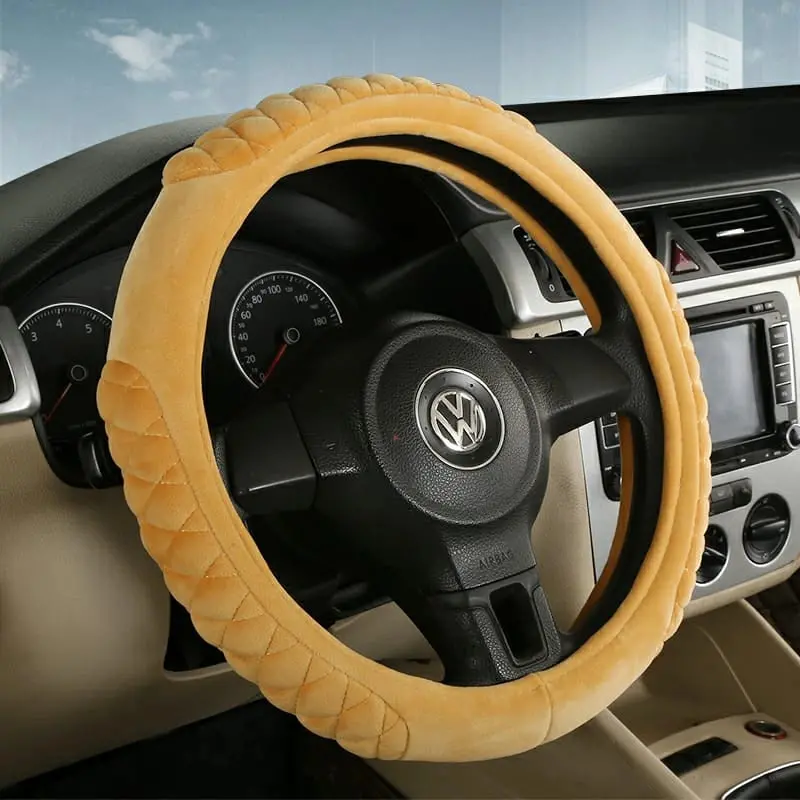 Delux Velvet Steering Wheel Covers L011(Large) 1
