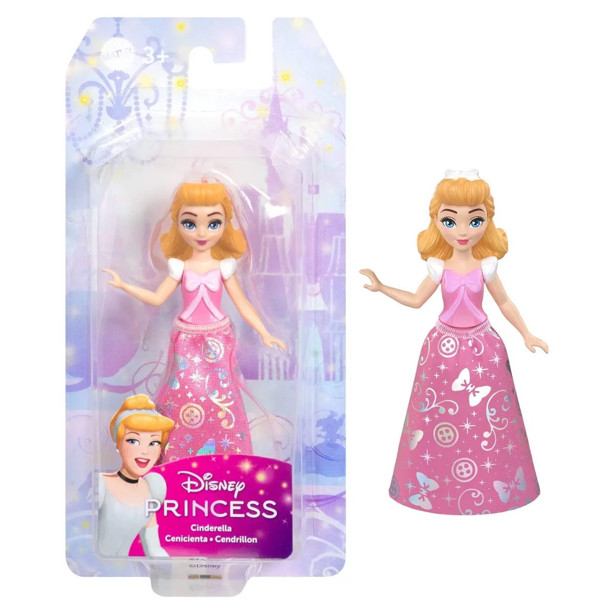 Disney Princess Cindrella Posable Small Dolls With Sparkling Clothing Inspired By Disney Movies For Kids Ages 3+ 1