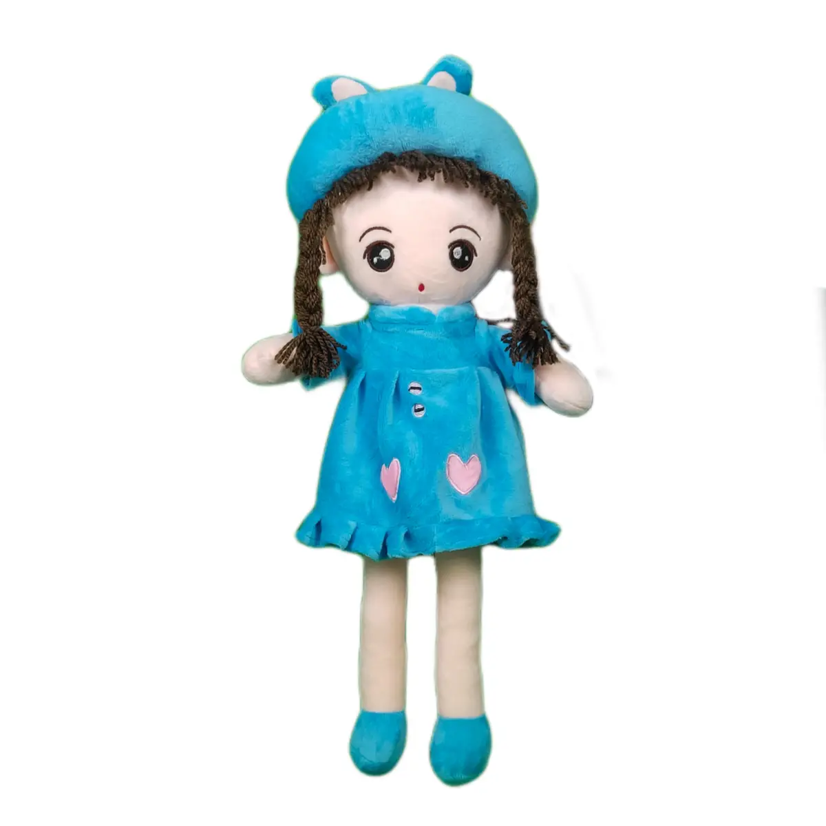 Play Hour Eva Rag Doll Plush Soft Toy Wearing Blue Frock For Ages 3 Years And Up, 45Cm 1