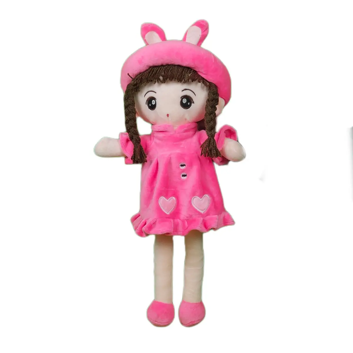Play Hour Eva Rag Doll Plush Soft Toy Wearing Pink Frock For Ages 3 Years And Up, 45Cm 1