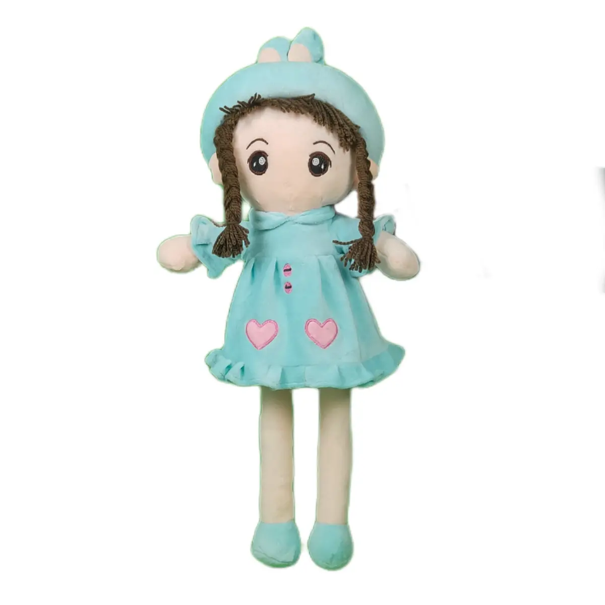 Play Hour Eva Rag Doll Plush Soft Toy Wearing Sky Frock For Ages 3 Years And Up, 45Cm 1