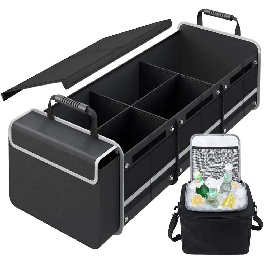 Expandable Trunk Organiser With Cooler Bag 1