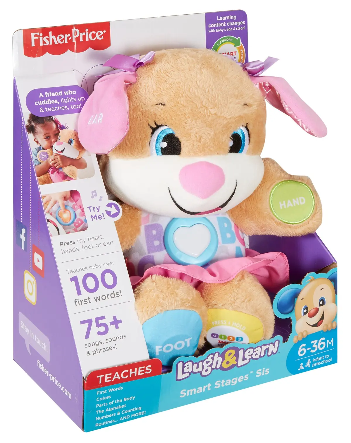 Fisher-Price Laugh & Learn Smart Stages Sis Lights Music And Smart Stages Learning Toy For Infant & Toddlers 1