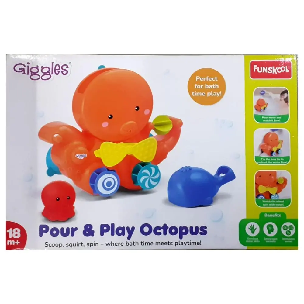 Funskool Giggles Pour & Play Octopus Bath Toys For Kids 1