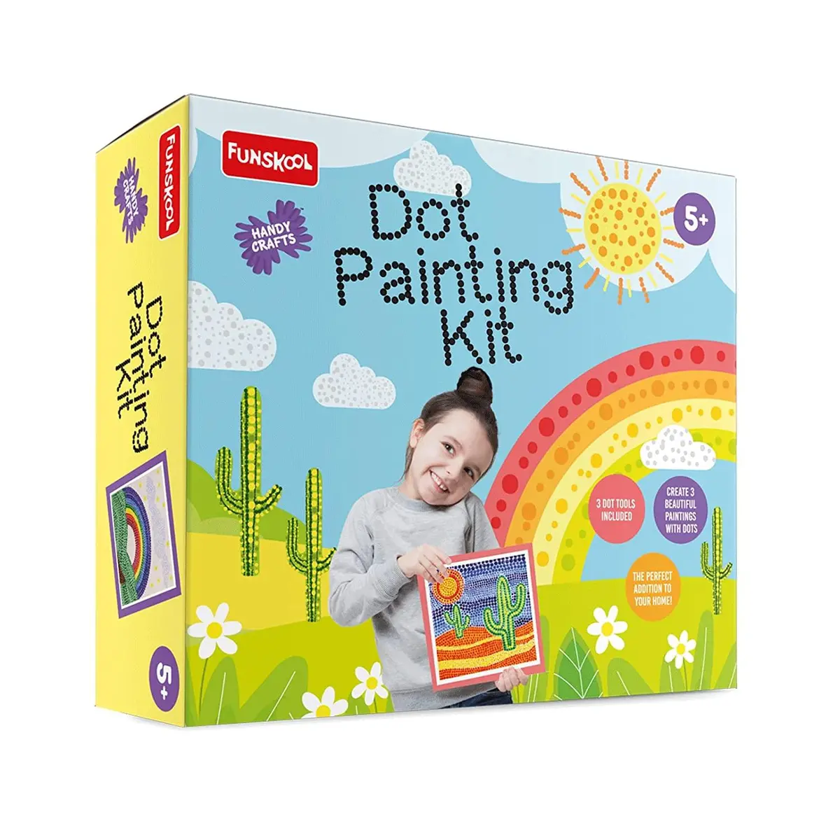 Funskool Handycrafts Dot Painting - Learn The Art Of Painting With Dots Activity Kit For Ages 5+ 1